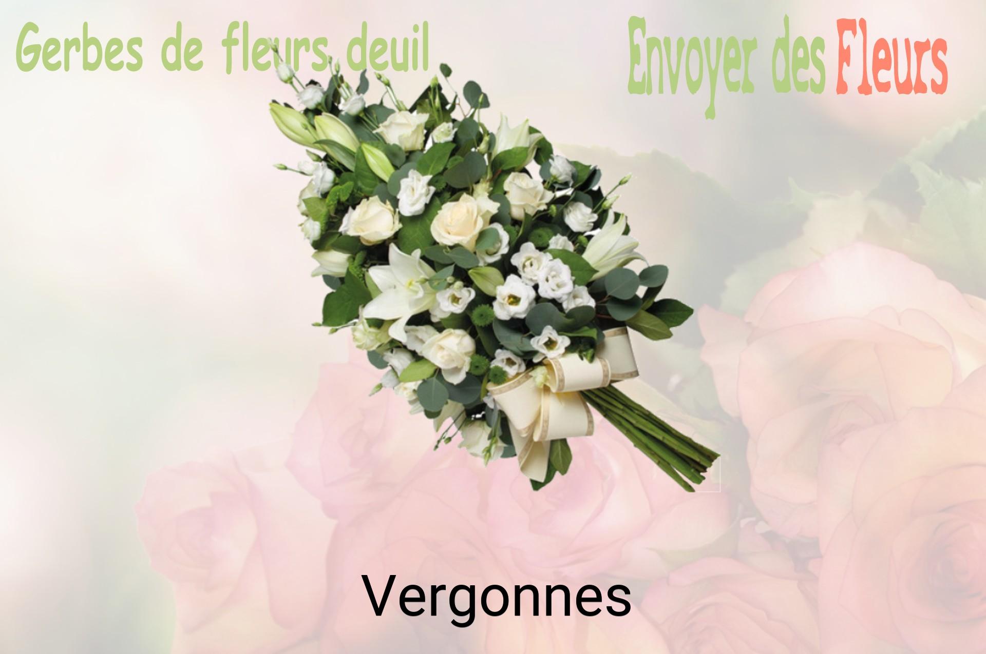 Gerbe de fleurs de deuil livrée à Vergonnes